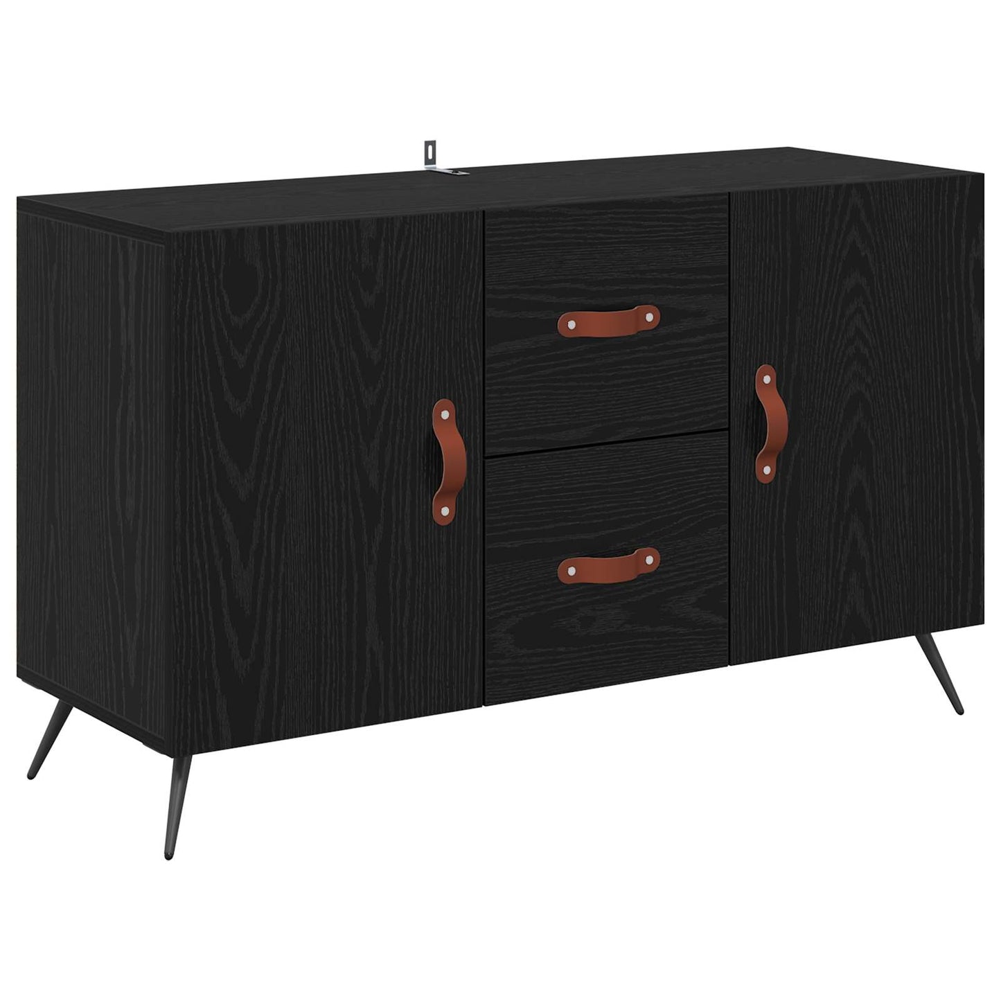 Servírovací Skříň Černý Dub 100 X 36 X 60 Cm Kompozitní Dřevo