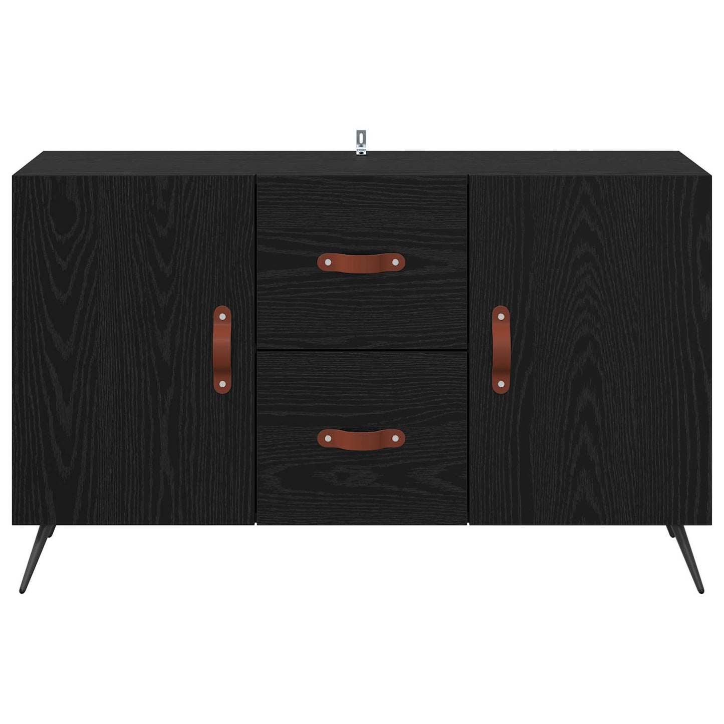 Servírovací Skříň Černý Dub 100 X 36 X 60 Cm Kompozitní Dřevo
