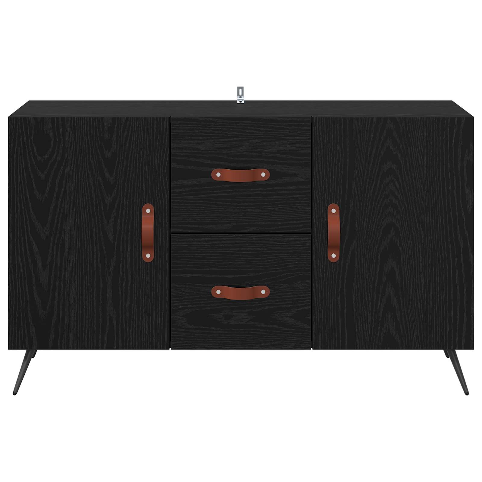 Servírovací Skříň Černý Dub 100 X 36 X 60 Cm Kompozitní Dřevo