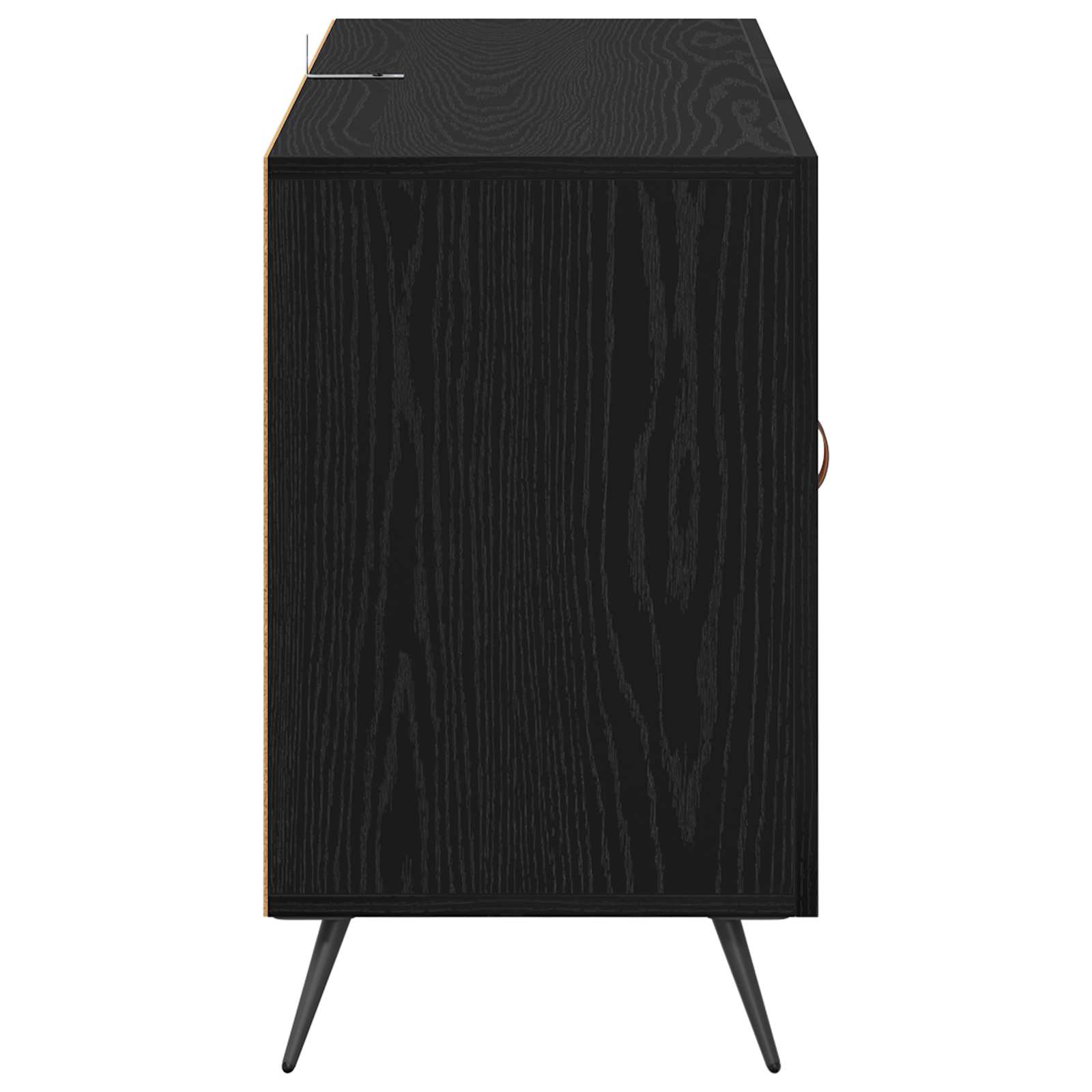 Servírovací Skříň Černý Dub 100 X 36 X 60 Cm Kompozitní Dřevo