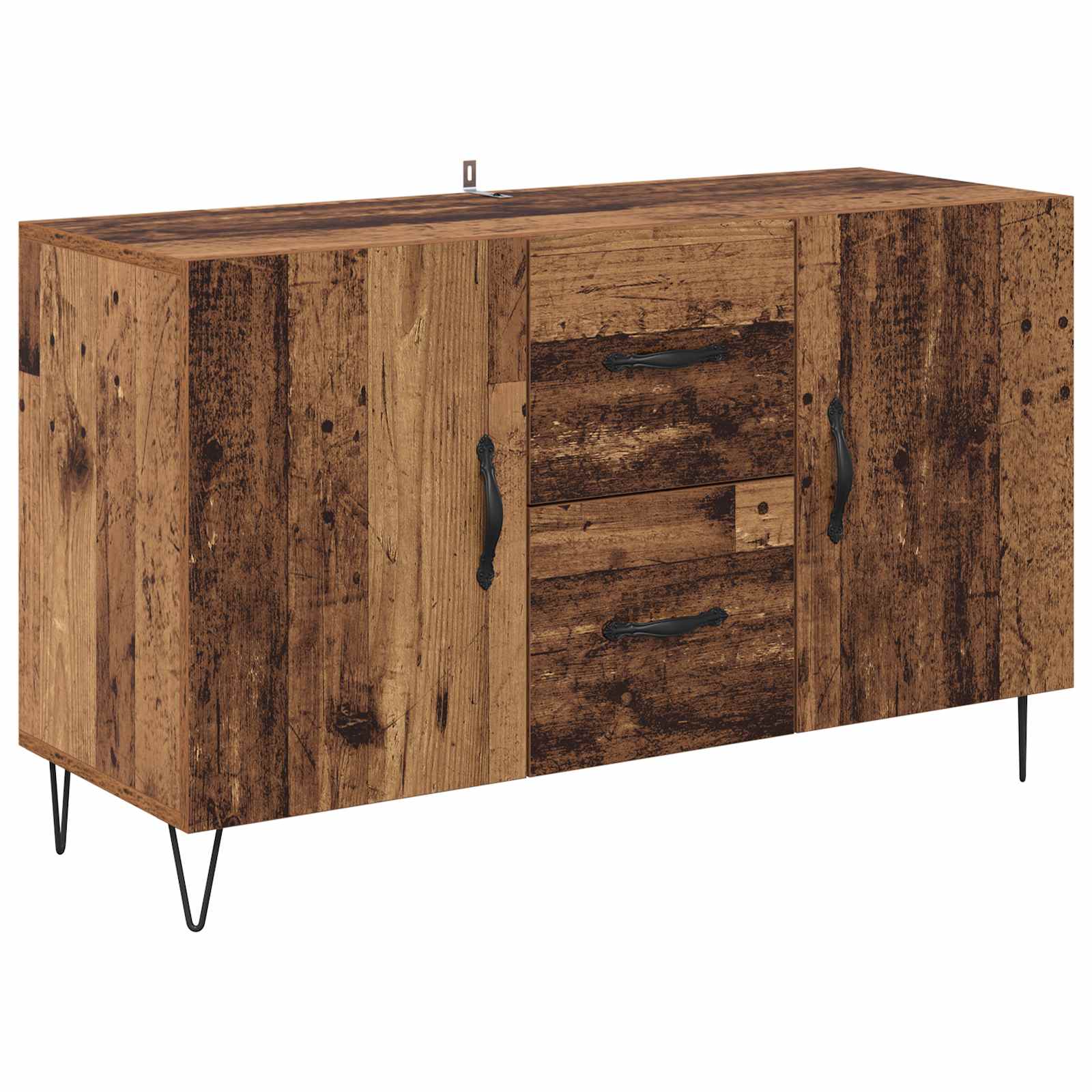 Servírovací Skříň Staré Dřevo 100 X 36 X 60 Cm Kompozitní Dřevo