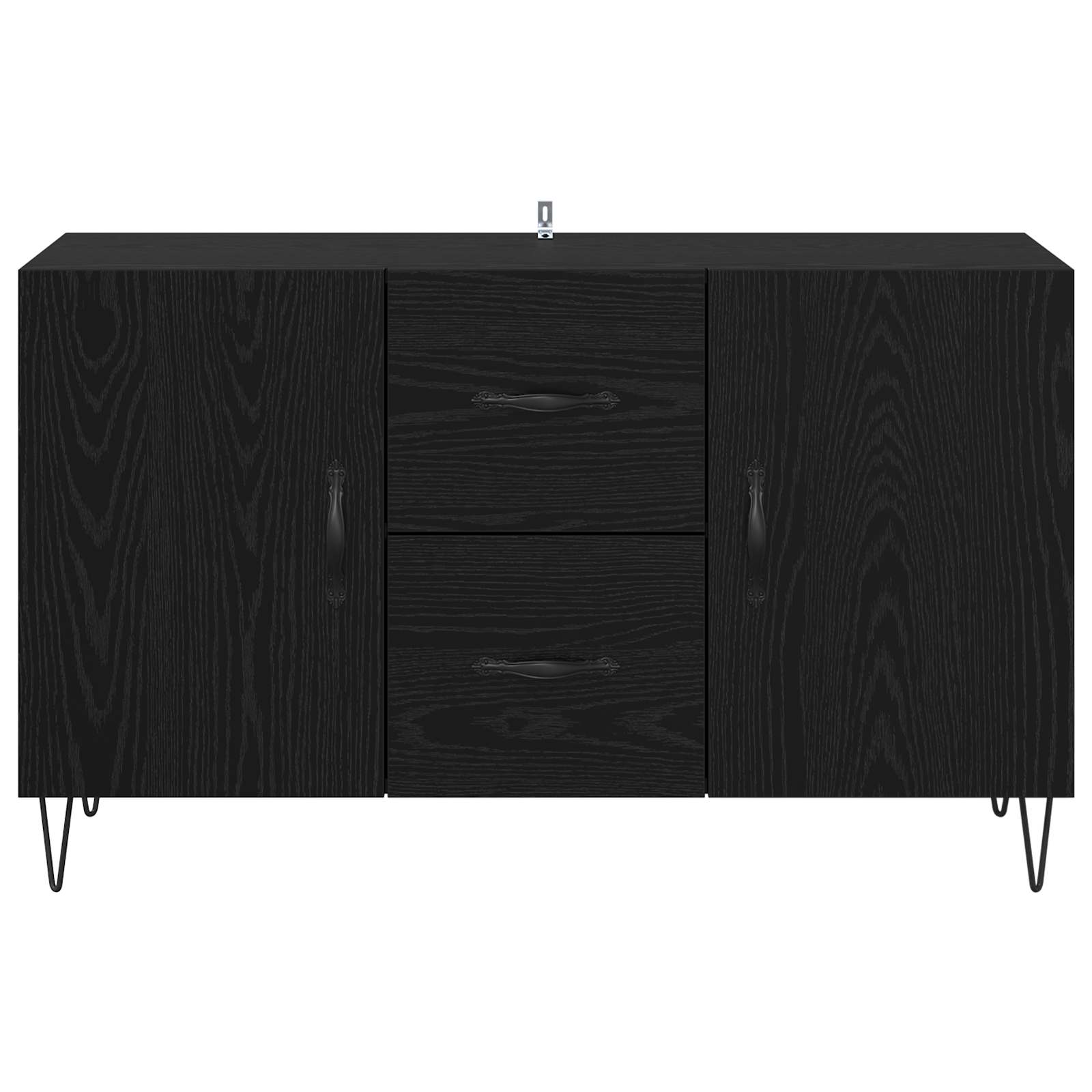 Servírovací Skříň Černý Dub 100 X 36 X 60 Cm Kompozitní Dřevo