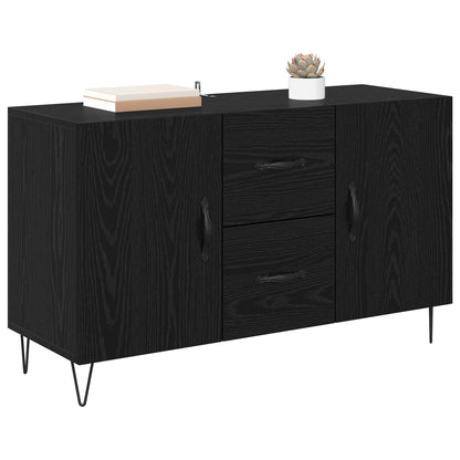 Servírovací Skříň Černý Dub 100 X 36 X 60 Cm Kompozitní Dřevo