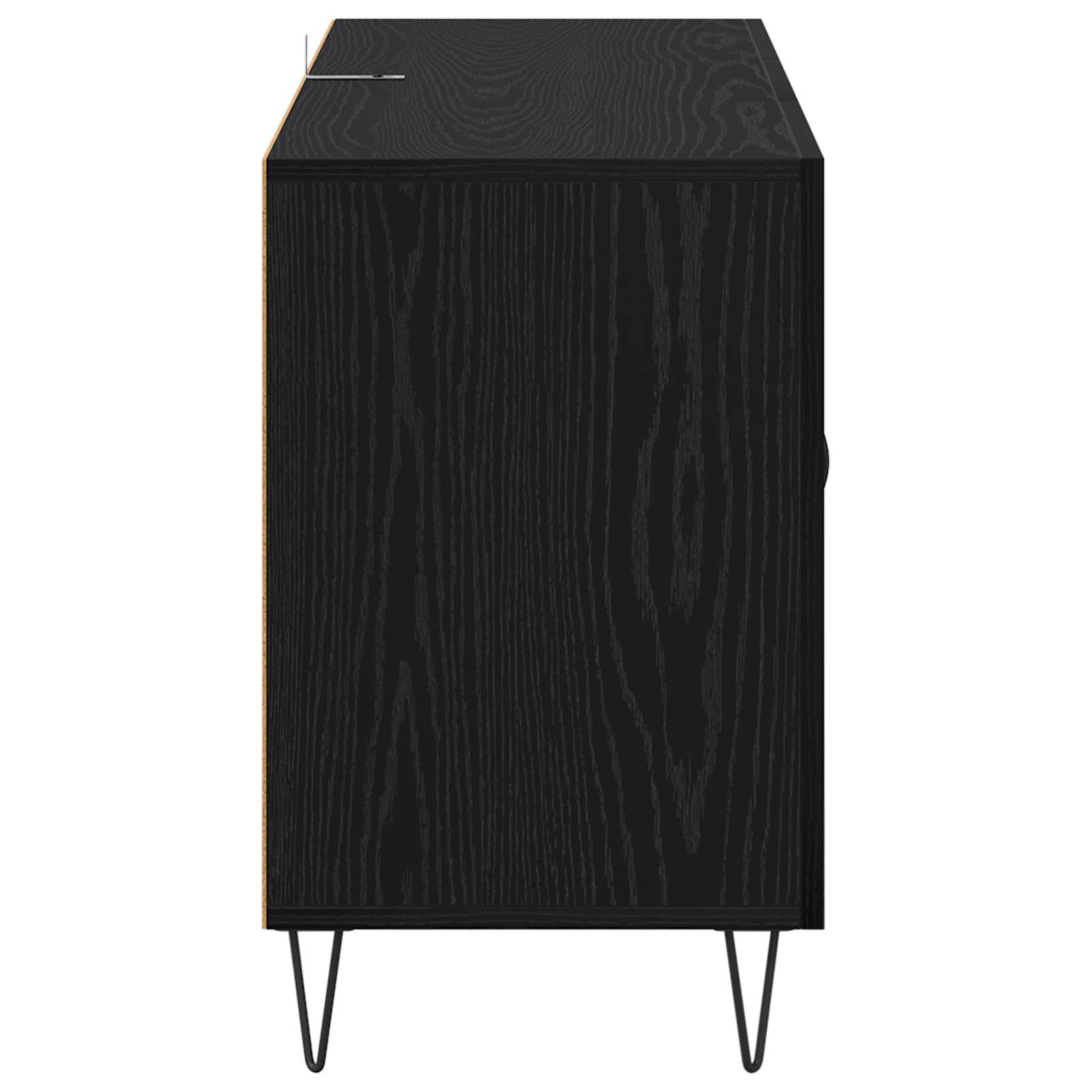 Servírovací Skříň Černý Dub 100 X 36 X 60 Cm Kompozitní Dřevo