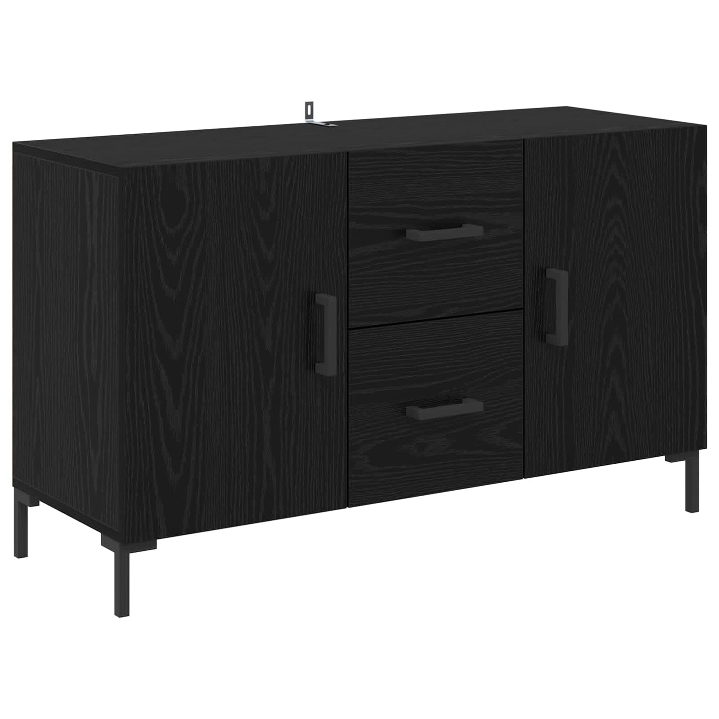 Servírovací Skříň Černý Dub 100 X 36 X 60 Cm Kompozitní Dřevo