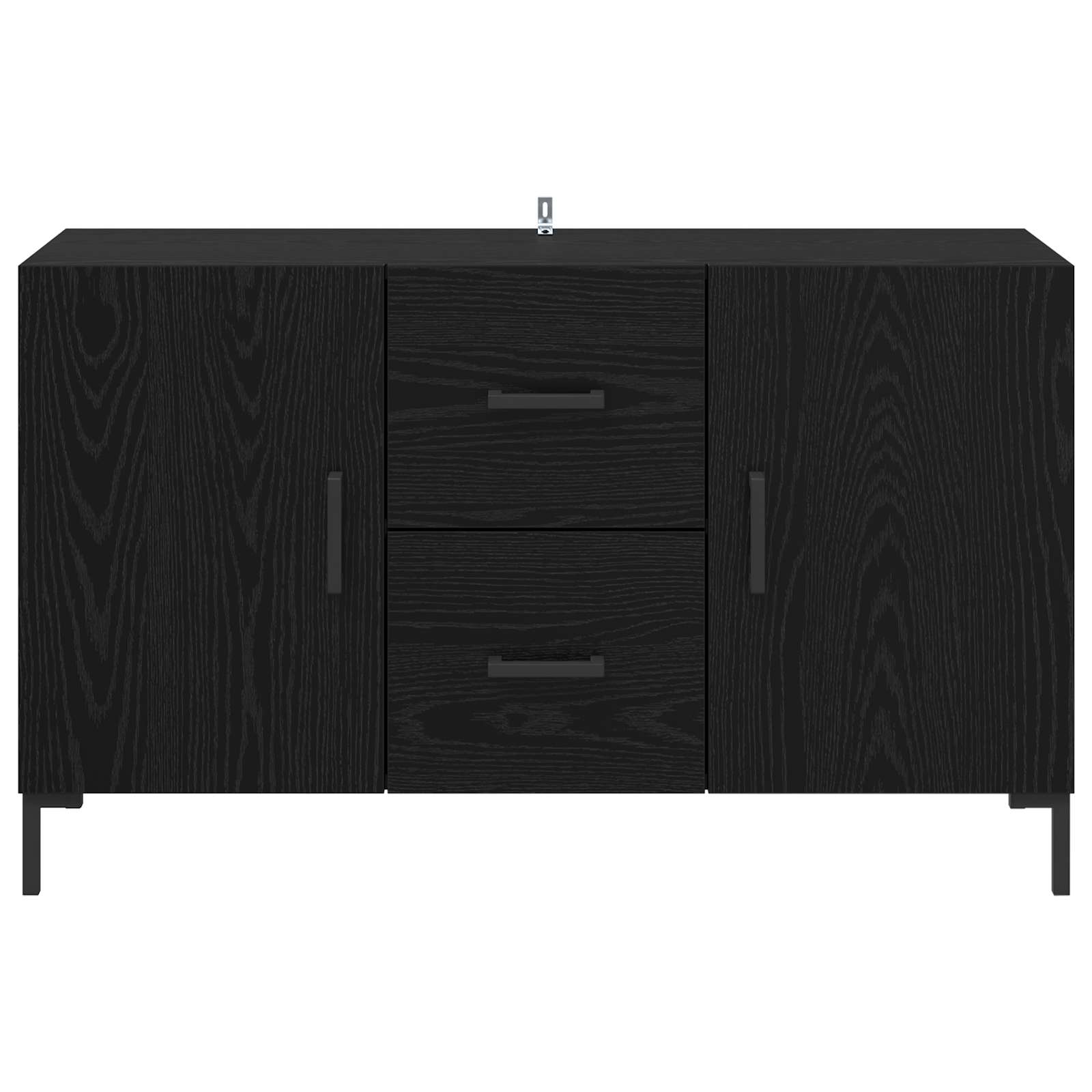 Servírovací Skříň Černý Dub 100 X 36 X 60 Cm Kompozitní Dřevo
