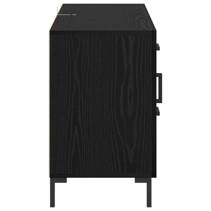 Servírovací Skříň Černý Dub 100 X 36 X 60 Cm Kompozitní Dřevo