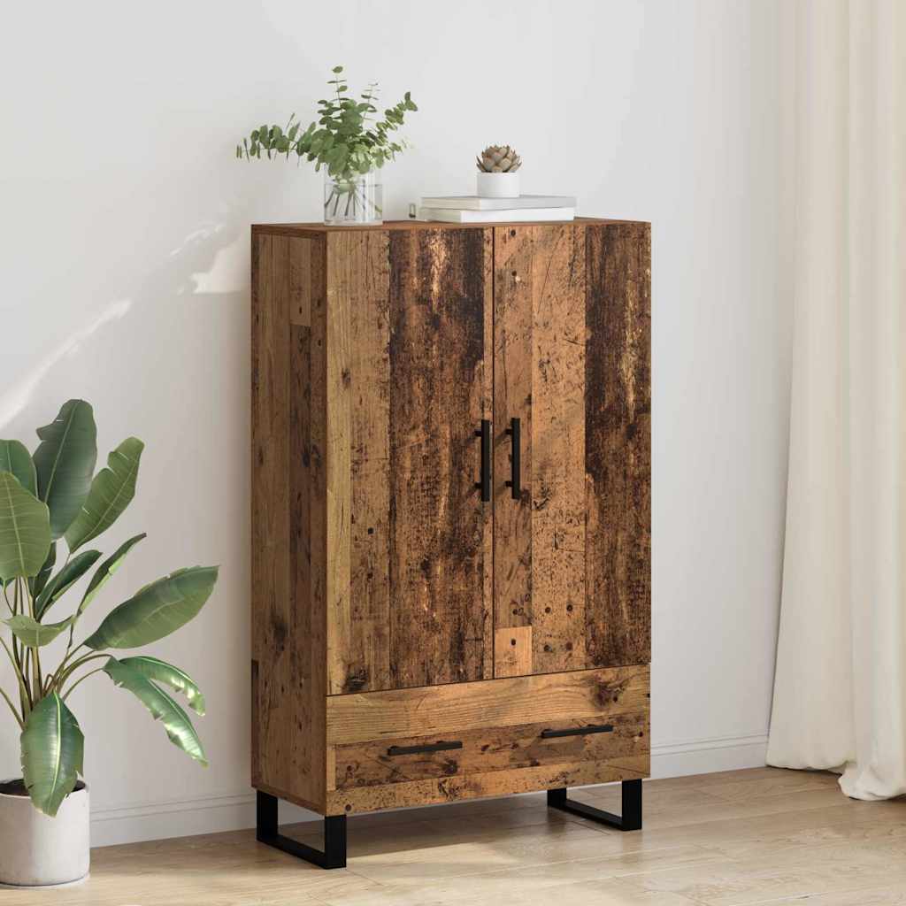 Vysoký Bufet Staré Dřevo 69,5 X 30 X 115 Cm Kompozitní Dřevo