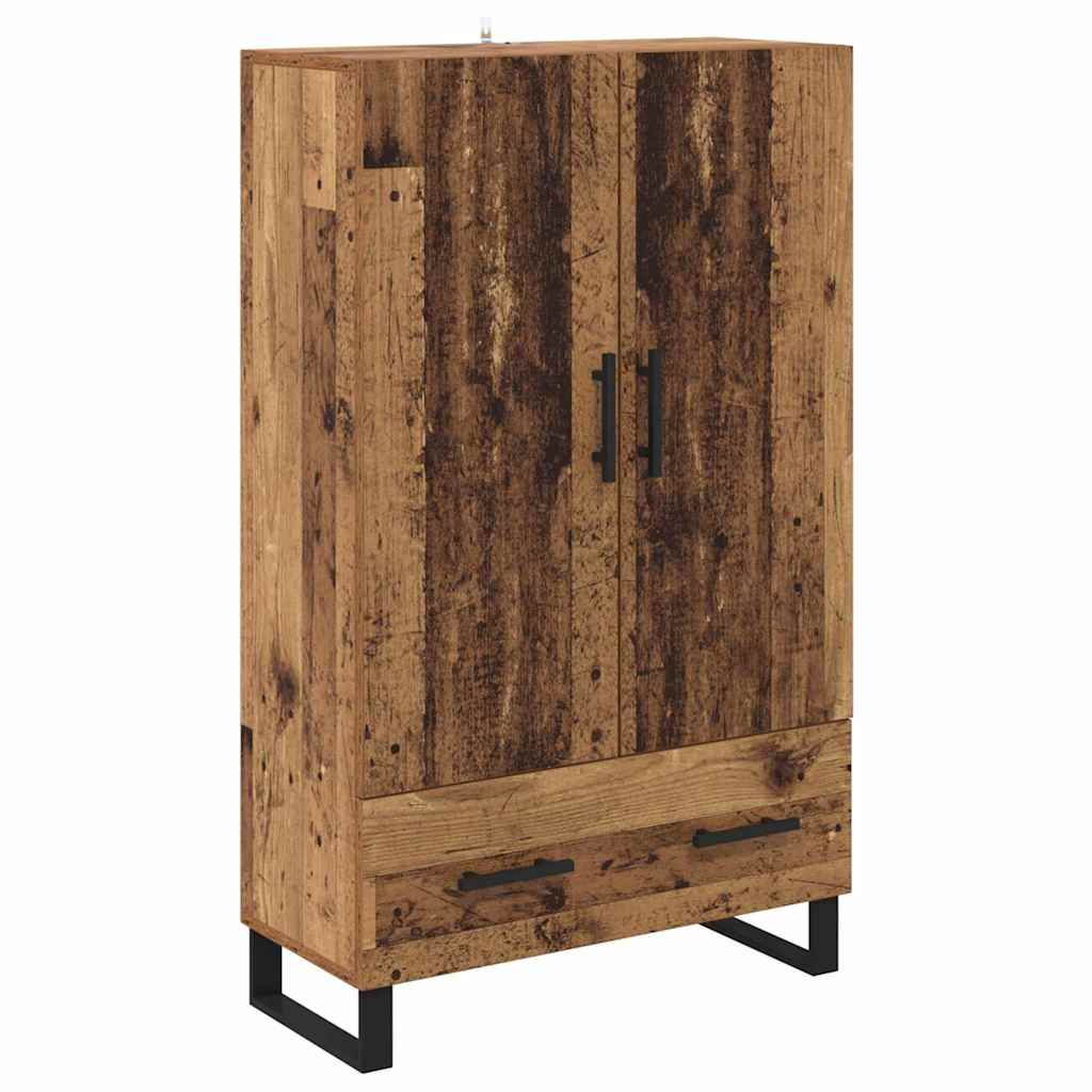 Vysoký Bufet Staré Dřevo 69,5 X 30 X 115 Cm Kompozitní Dřevo