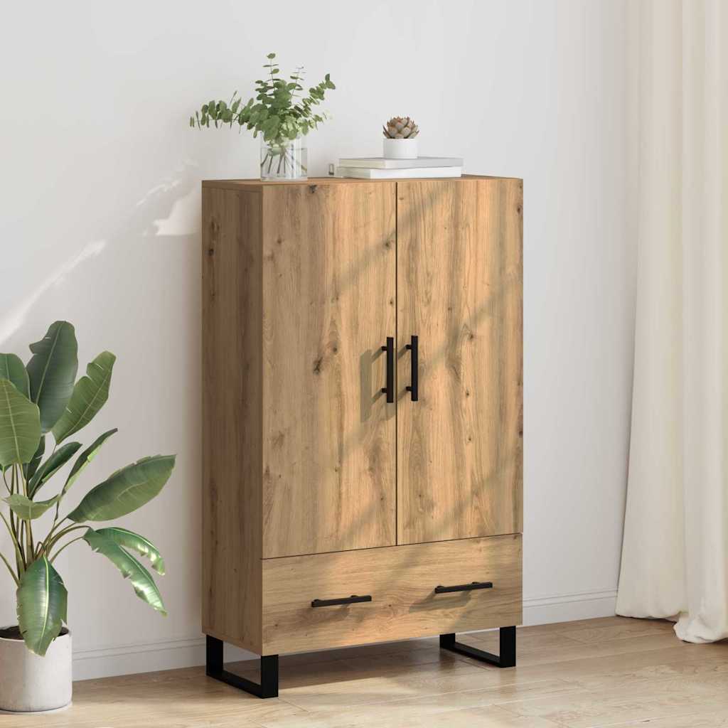 Vysoký Bufet Artisanový Dub 69,5 X 30 X 115 Cm Kompozitní Dřevo
