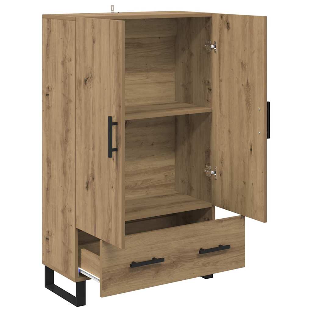 Vysoký Bufet Artisanový Dub 69,5 X 30 X 115 Cm Kompozitní Dřevo