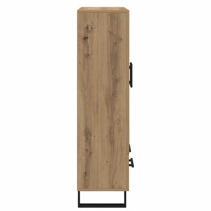 Vysoký Bufet Artisanový Dub 69,5 X 30 X 115 Cm Kompozitní Dřevo