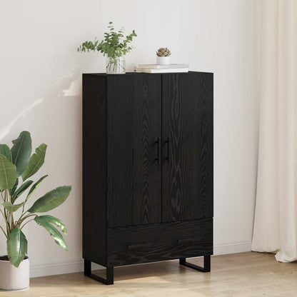 Vysoký Bufet Černý Dub 69,5 X 30 X 115 Cm Kompozitní Dřevo