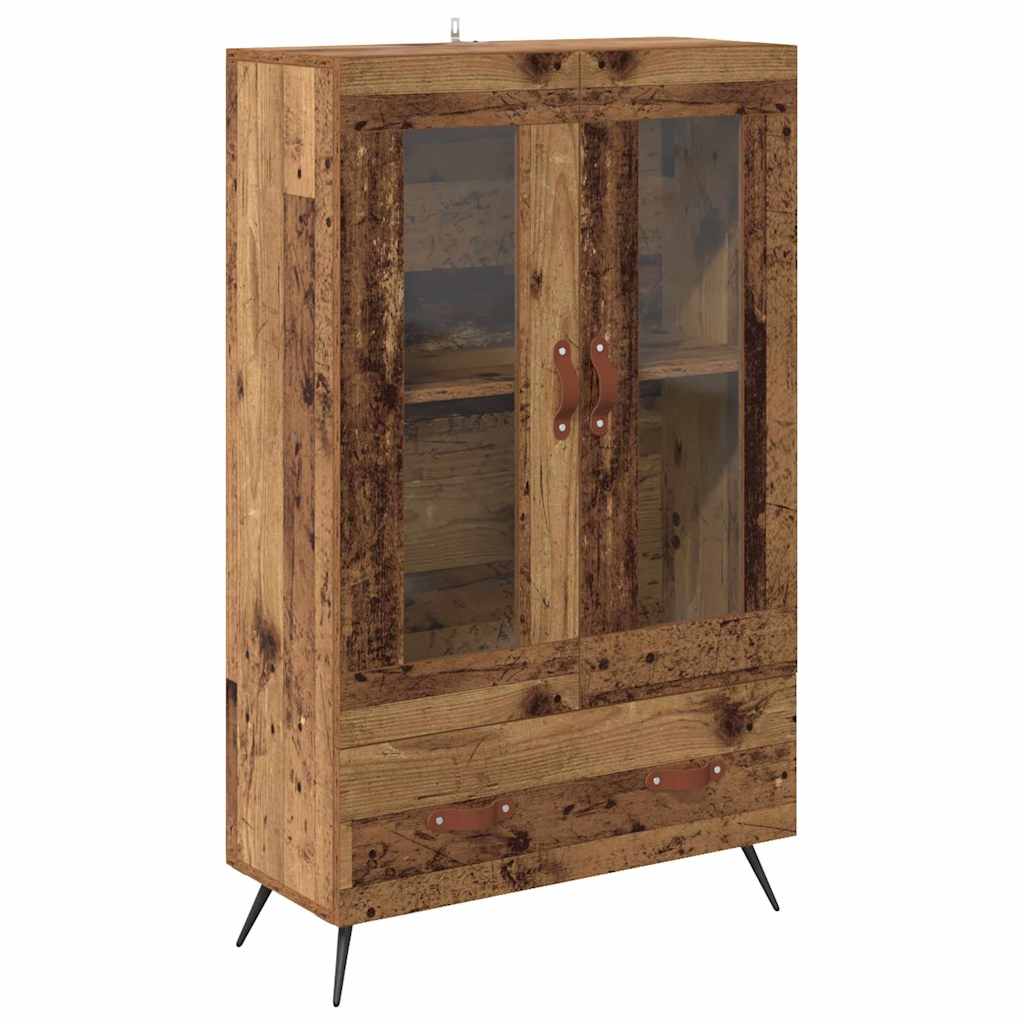 Vysoký Bufet Se Zásuvkou Staré Dřevo 69,5 X 31 X 115 Cm