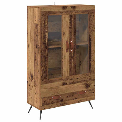 Vysoký Bufet Se Zásuvkou Staré Dřevo 69,5 X 31 X 115 Cm