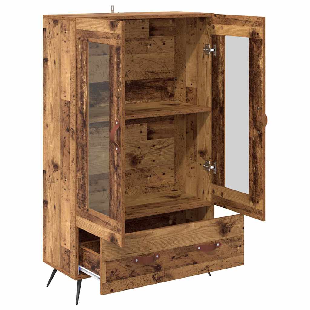Vysoký Bufet Se Zásuvkou Staré Dřevo 69,5 X 31 X 115 Cm