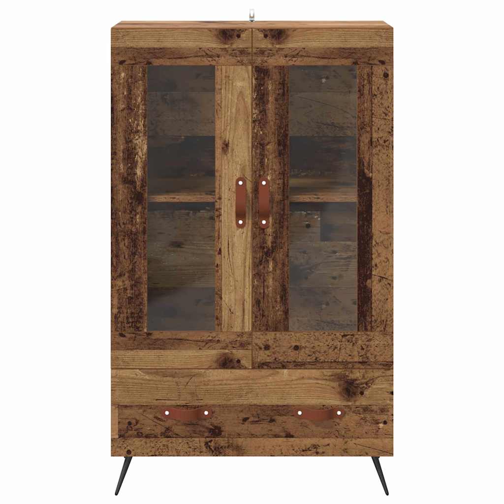 Vysoký Bufet Se Zásuvkou Staré Dřevo 69,5 X 31 X 115 Cm