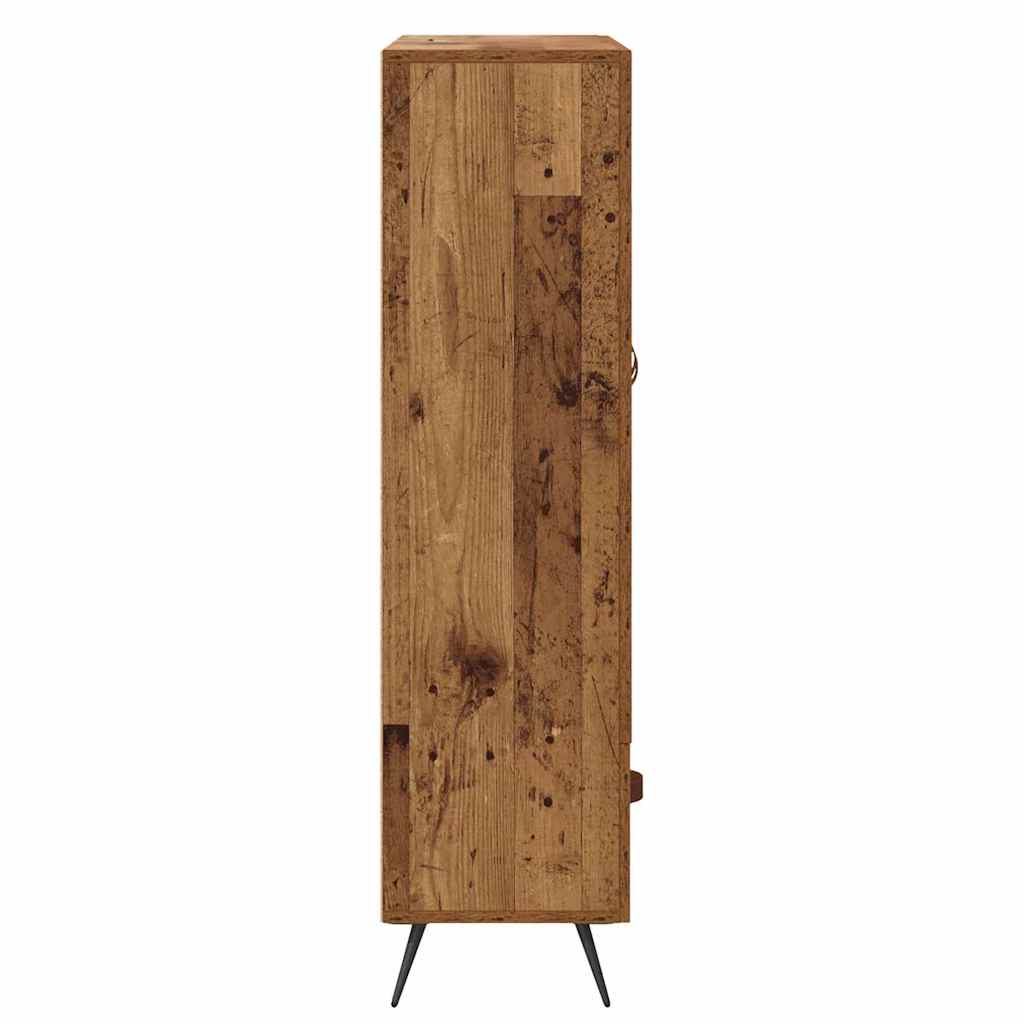 Vysoký Bufet Se Zásuvkou Staré Dřevo 69,5 X 31 X 115 Cm