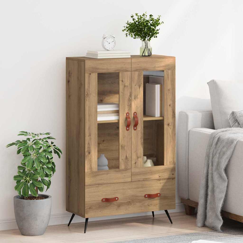 Vysoký Bufet Artisanový Dub 69,5 X 31 X 115 Cm
