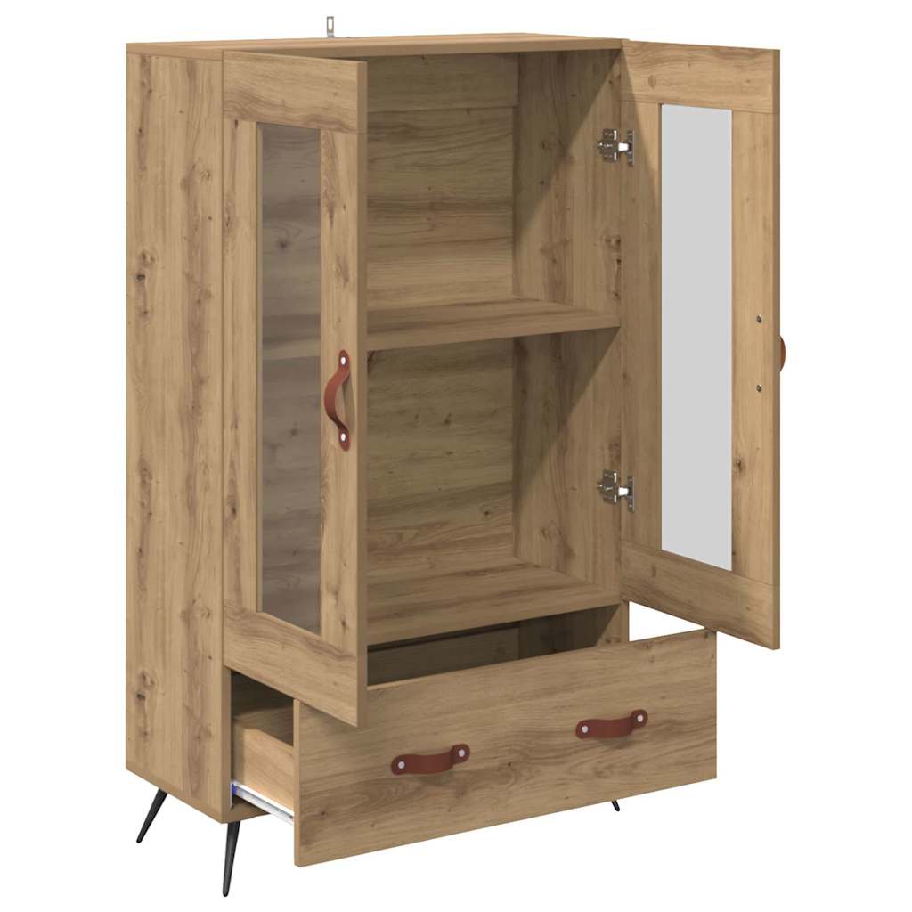 Vysoký Bufet Artisanový Dub 69,5 X 31 X 115 Cm
