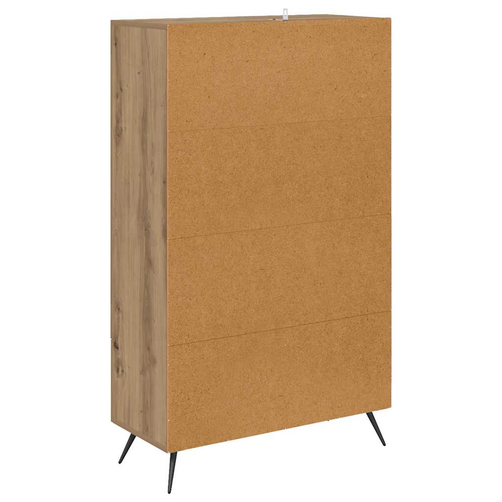 Vysoký Bufet Artisanový Dub 69,5 X 31 X 115 Cm