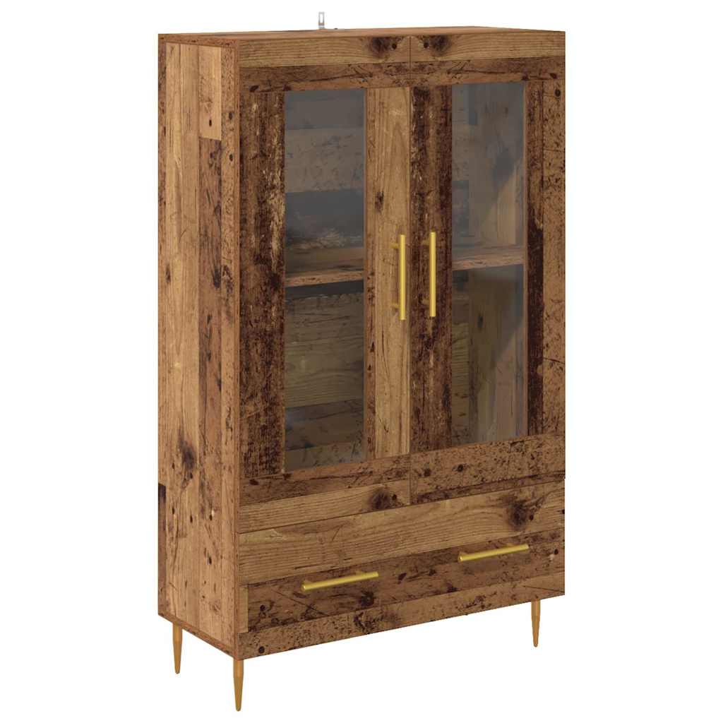 Vysoký Bufet Se Zásuvkou Staré Dřevo 69,5 X 31 X 115 Cm