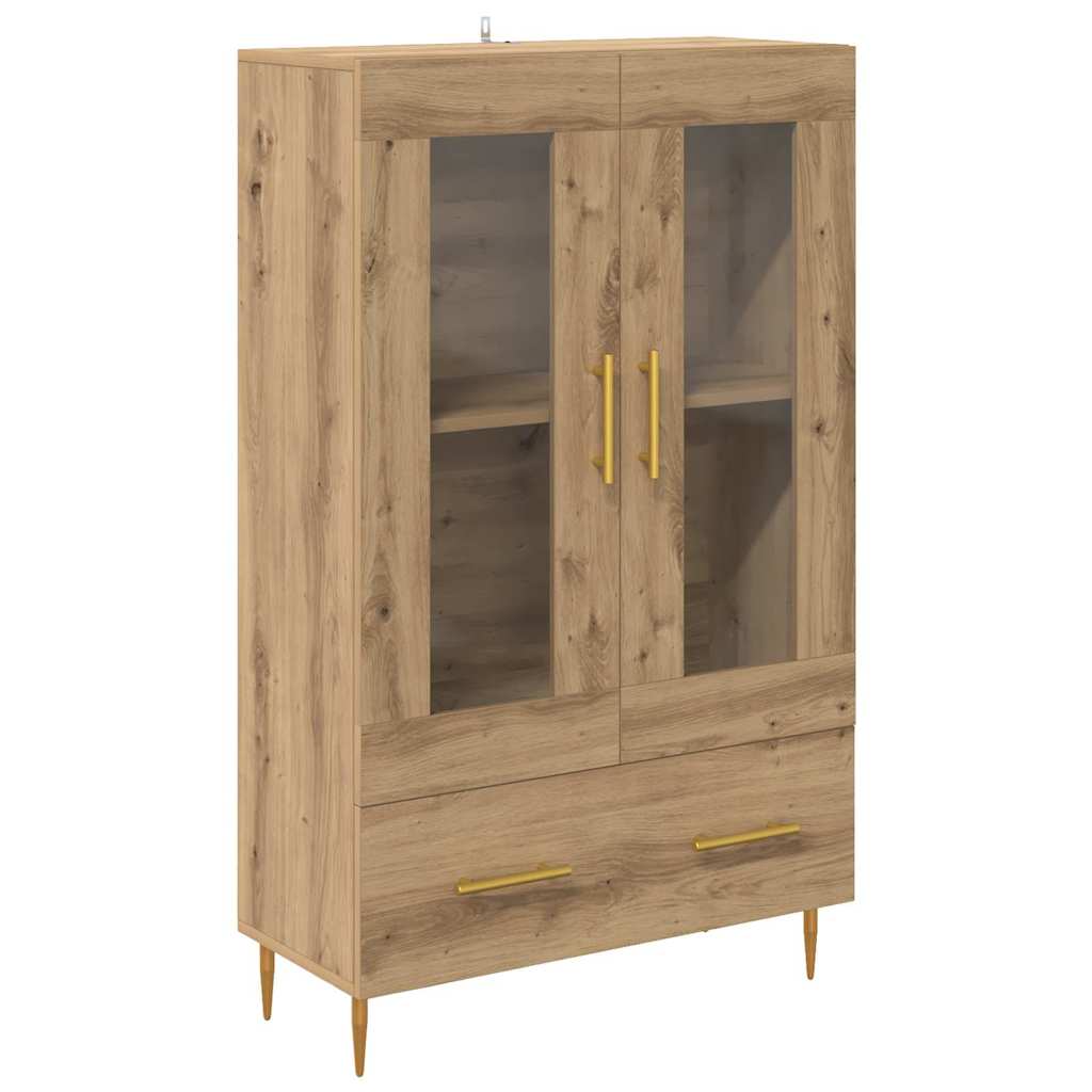 Vysoký Bufet Artisanový Dub 69,5 X 31 X 115 Cm