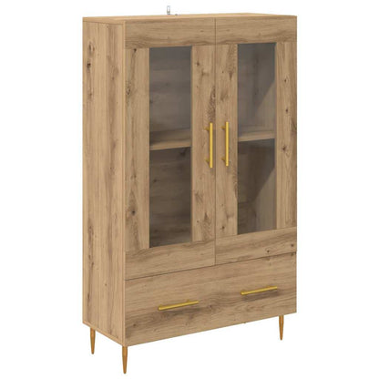 Vysoký Bufet Artisanový Dub 69,5 X 31 X 115 Cm