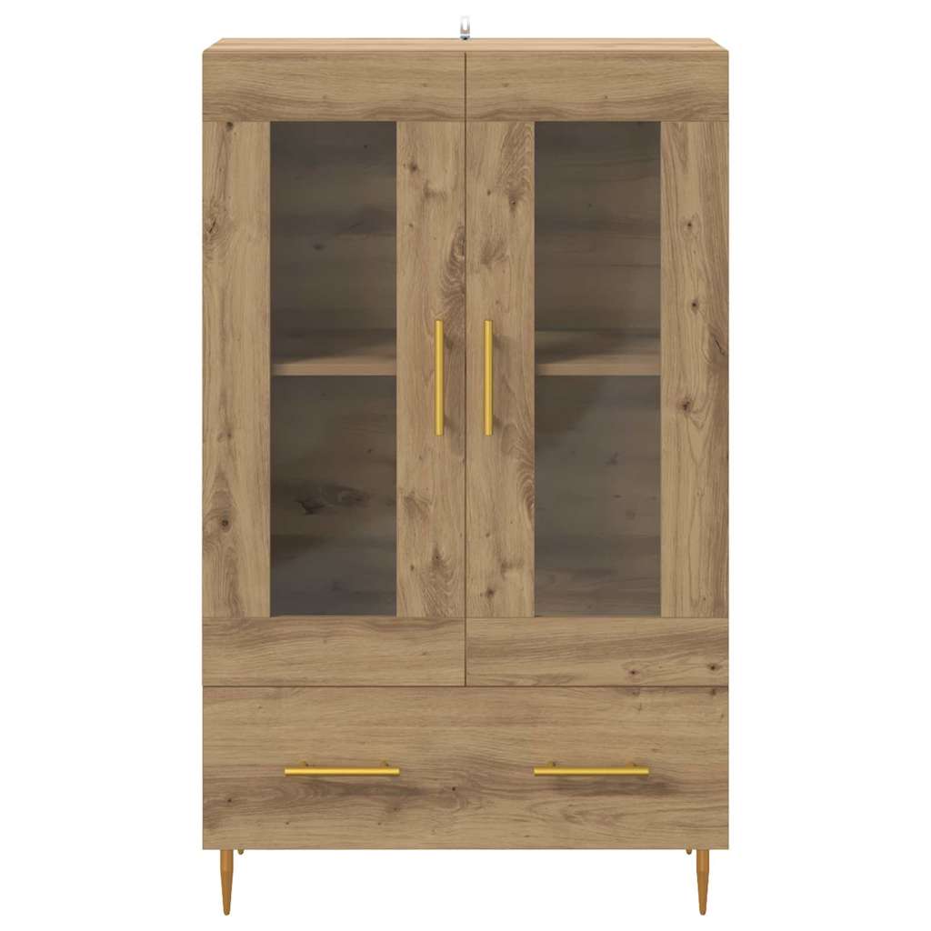 Vysoký Bufet Artisanový Dub 69,5 X 31 X 115 Cm