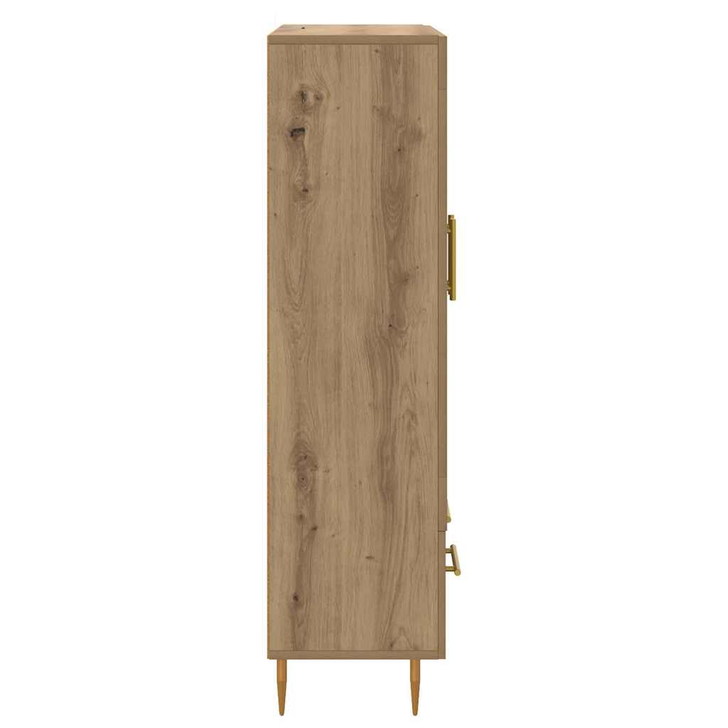 Vysoký Bufet Artisanový Dub 69,5 X 31 X 115 Cm