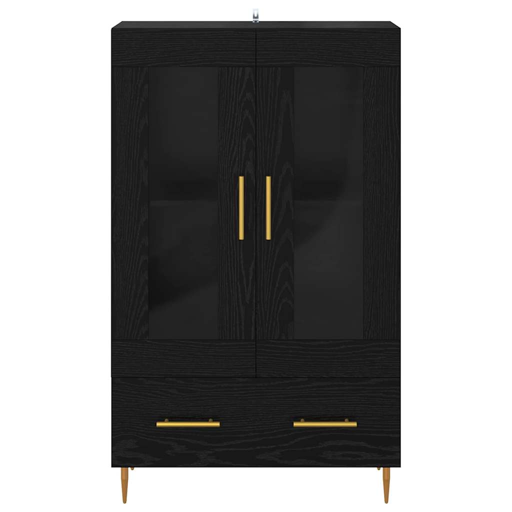 Vysoký Bufet Se Zásuvkou Černý Dub 69,5 X 31 X 115 Cm