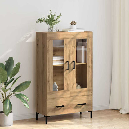 Vysoký Bufet Artisanový Dub 69,5 X 31 X 115 Cm Kompozitní Dřevo