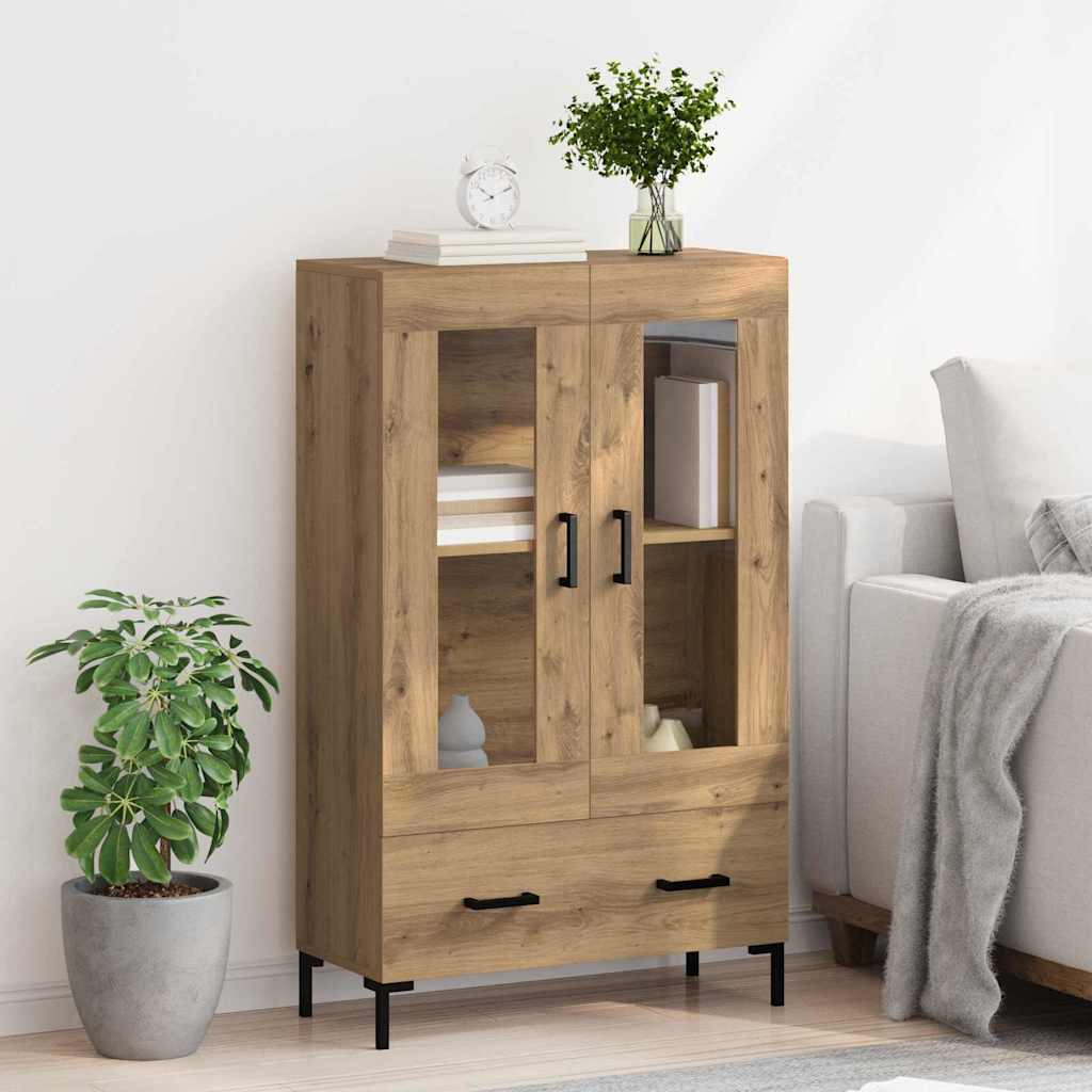 Vysoký Bufet Artisanový Dub 69,5 X 31 X 115 Cm Kompozitní Dřevo
