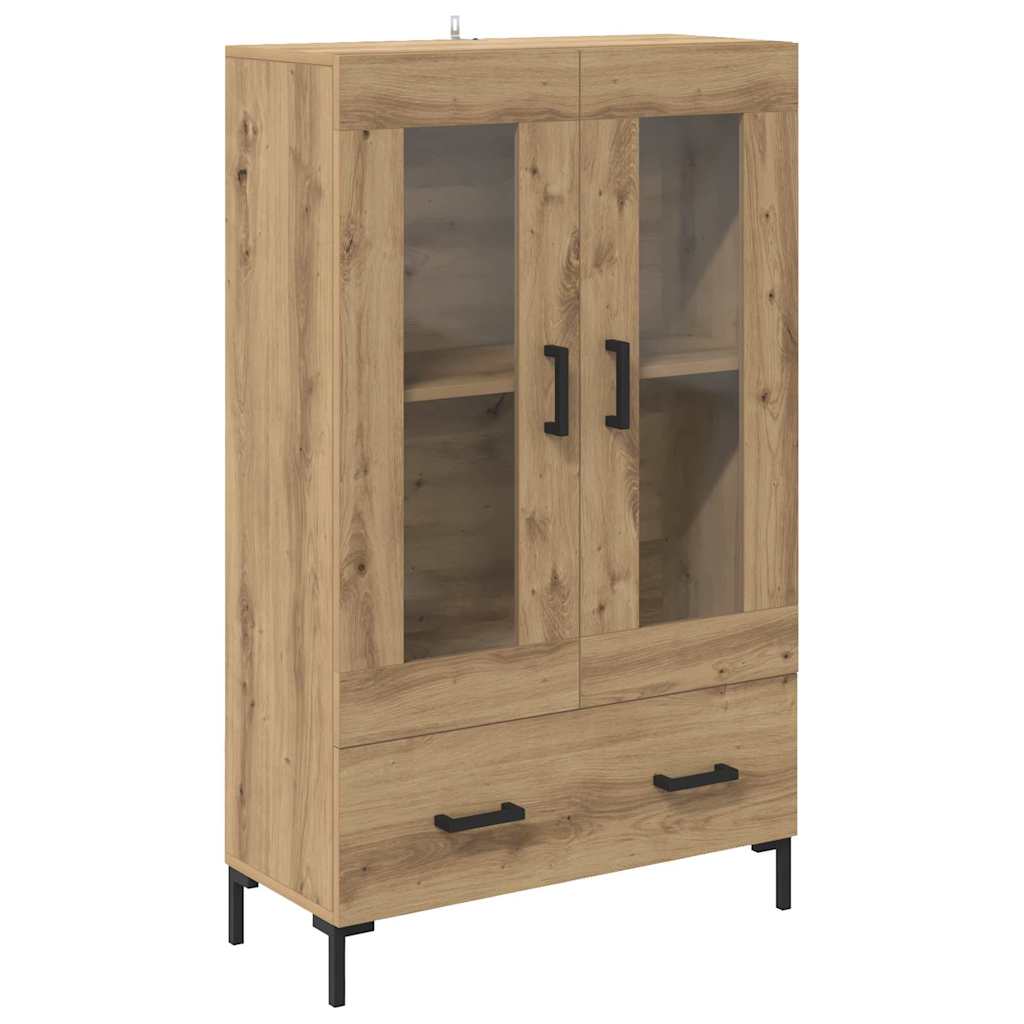 Vysoký Bufet Artisanový Dub 69,5 X 31 X 115 Cm Kompozitní Dřevo