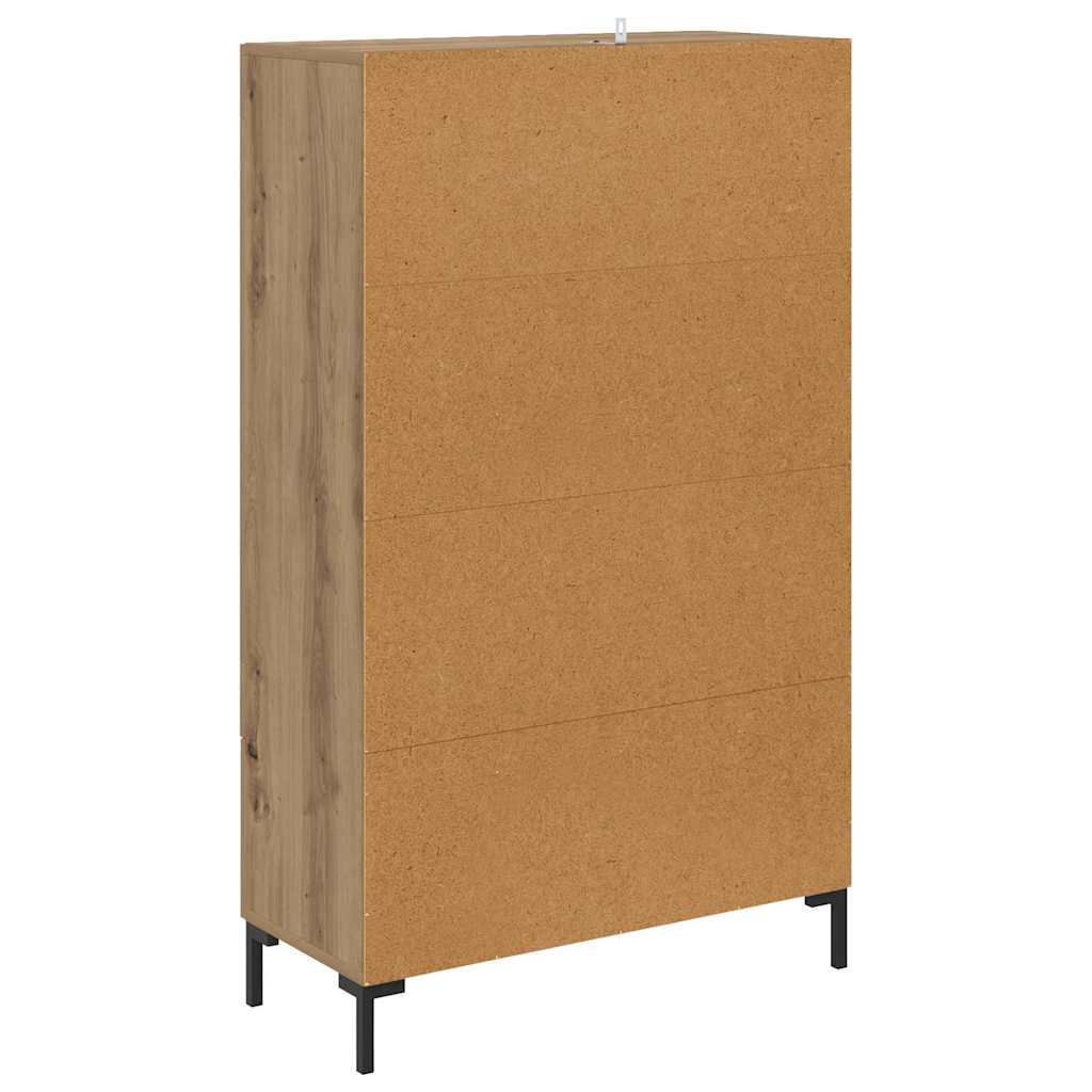 Vysoký Bufet Artisanový Dub 69,5 X 31 X 115 Cm Kompozitní Dřevo