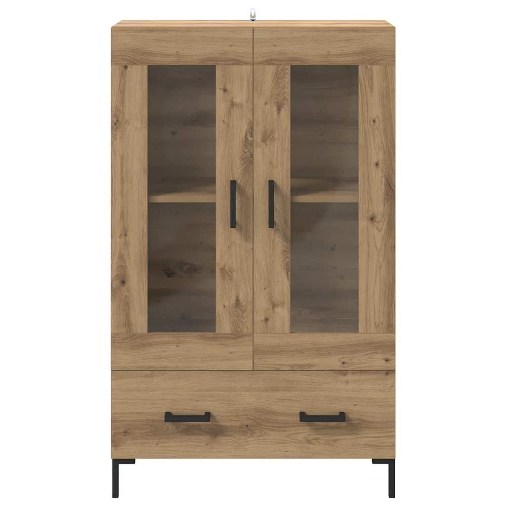 Vysoký Bufet Artisanový Dub 69,5 X 31 X 115 Cm Kompozitní Dřevo