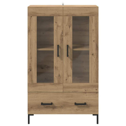 Vysoký Bufet Artisanový Dub 69,5 X 31 X 115 Cm Kompozitní Dřevo