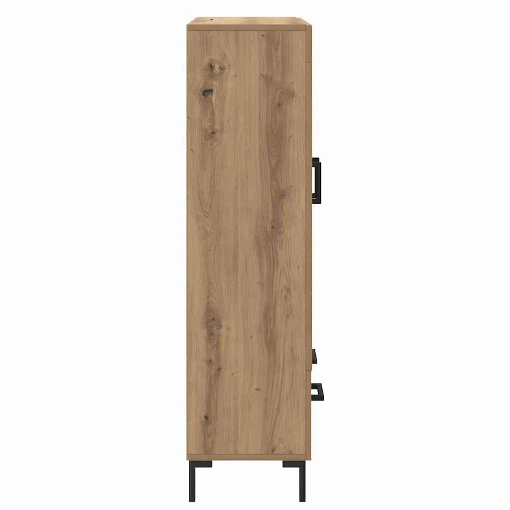 Vysoký Bufet Artisanový Dub 69,5 X 31 X 115 Cm Kompozitní Dřevo