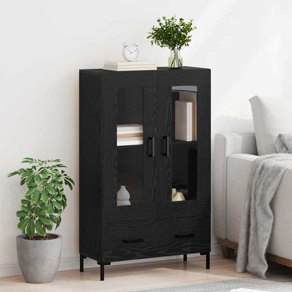 Vysoký Bufet Černý Dub 69,5 X 31 X 115 Cm Kompozitní Dřevo