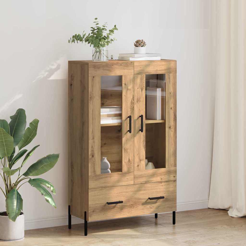 Vysoký Bufet Corona Artisanový Dub 69,5 X 31 X 115 Cm