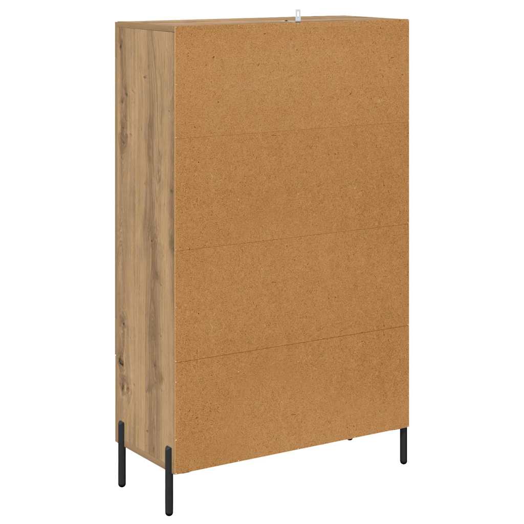 Vysoký Bufet Corona Artisanový Dub 69,5 X 31 X 115 Cm