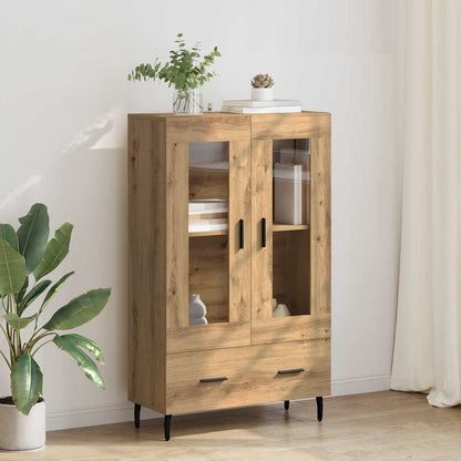 Vysoký Bufet Artisanový Dub 69,5 X 31 X 115 Cm Kompozitní Dřevo