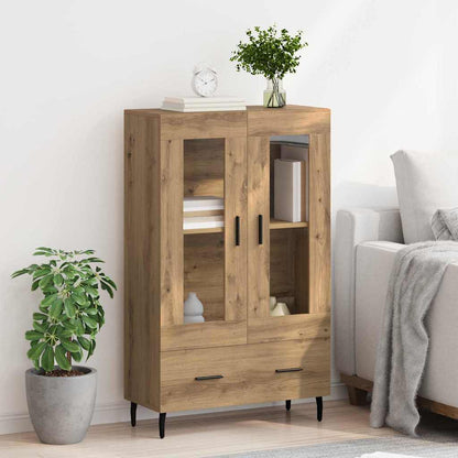 Vysoký Bufet Artisanový Dub 69,5 X 31 X 115 Cm Kompozitní Dřevo