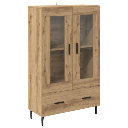 Vysoký Bufet Artisanový Dub 69,5 X 31 X 115 Cm Kompozitní Dřevo