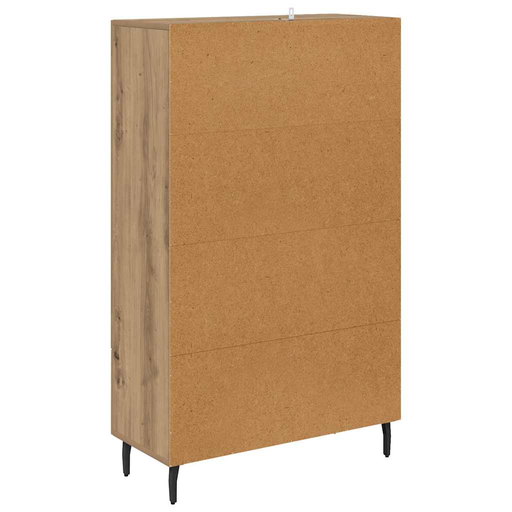 Vysoký Bufet Artisanový Dub 69,5 X 31 X 115 Cm Kompozitní Dřevo