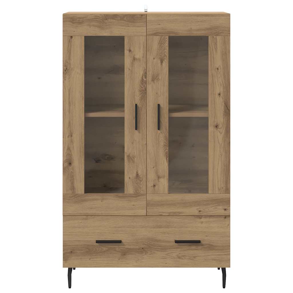 Vysoký Bufet Artisanový Dub 69,5 X 31 X 115 Cm Kompozitní Dřevo
