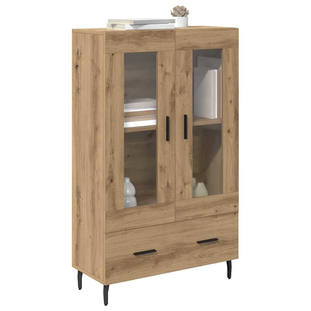 Vysoký Bufet Artisanový Dub 69,5 X 31 X 115 Cm Kompozitní Dřevo
