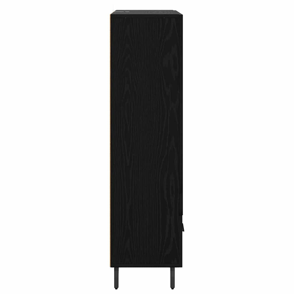 Vysoký Bufet Černý Dub 69,5 X 31 X 115 Cm Kompozitní Dřevo