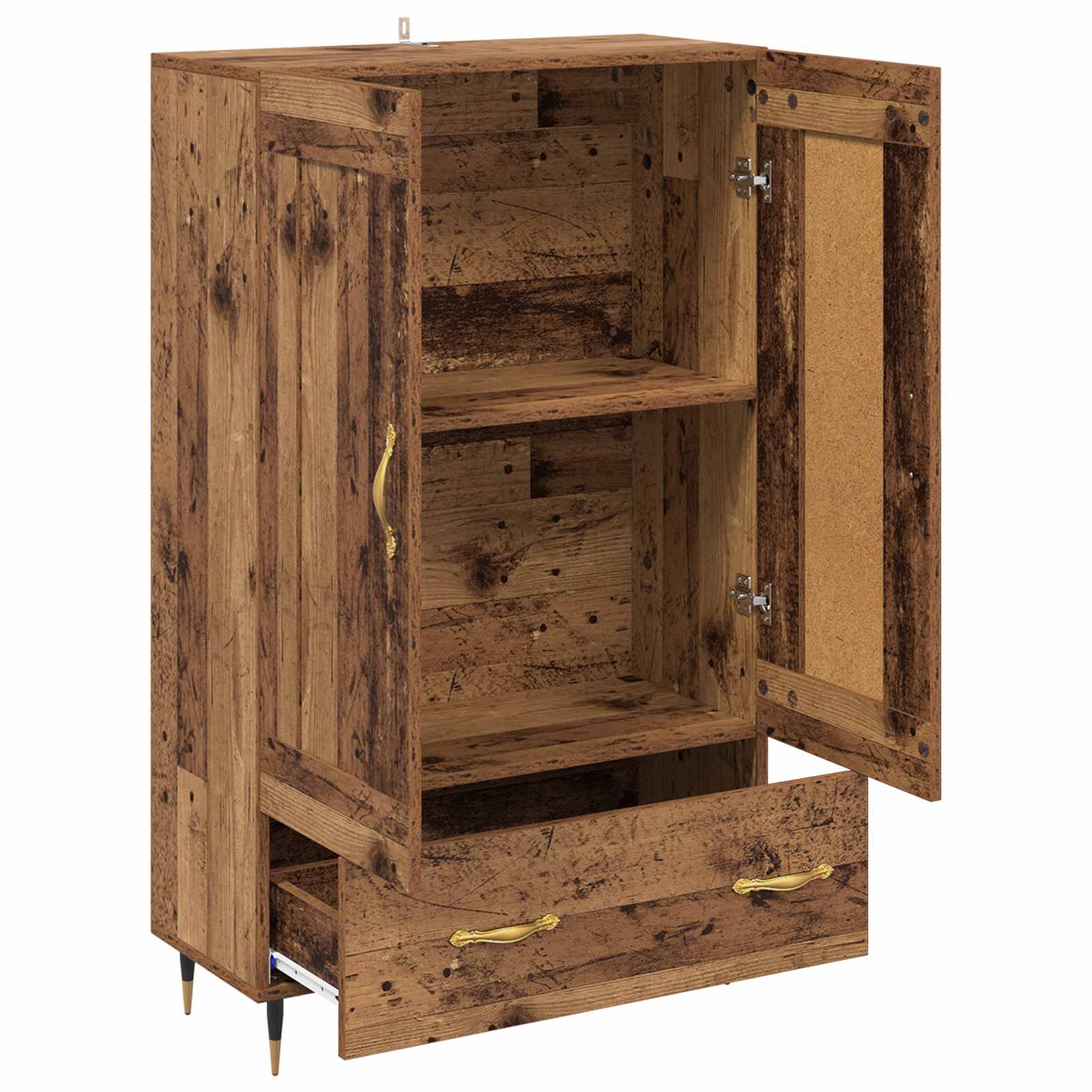 Vysoký Bufet Staré Dřevo 69,5 X 31 X 115 Cm Kompozitní Dřevo