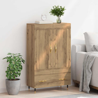 Vysoký Bufet Artisanový Dub 69,5 X 31 X 115 Cm Kompozitní Dřevo